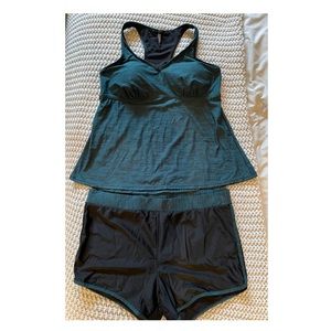 Torrid tankini top (size 1) + boyshort bottoms (size 2)